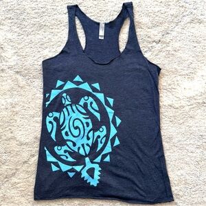 Maui Brewing Co. Navy Turtle Graphic Women's Cotton Tank Top
